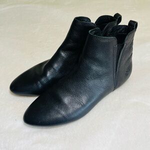 Born Black Leather Ankle Boots